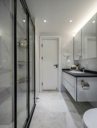 简欧风格样板房卫生间室内设计实景图