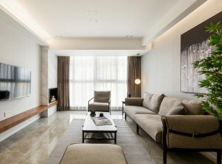 89平米现代客厅布艺沙发装修效果图