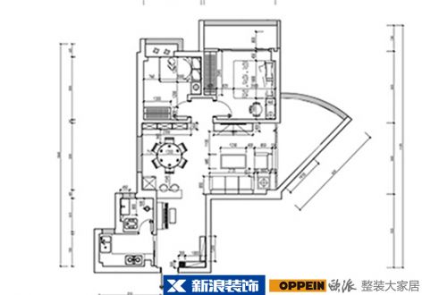 66㎡新中式古韵风两房两厅设计