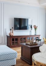 2020现代美式风格81平米新房客厅电视柜设计图片