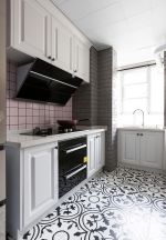 2020现代美式风格81平米新房厨房橱柜设计图片