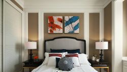 2022现代美式风格四居卧室软装搭配设计图片