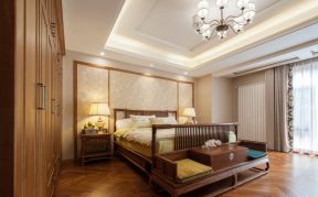中式风格家庭主卧室沙发摆放设计案例