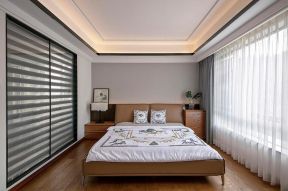 中式风格新房卧室白色纱帘设计案例图片