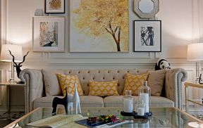 173平米现代欧式风格三居客厅沙发设计图片