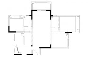81平方米三居室住宅户型平面图
