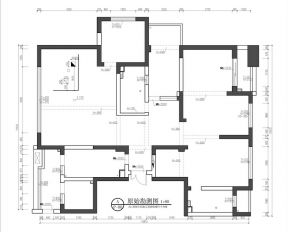 2023三居室内原始平面布置图