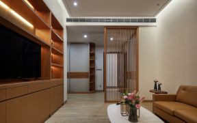 182平米日式风格房子客厅电视墙柜装修赏析