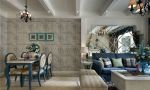 地中海风格146平三居室餐厅背景墙设计图片