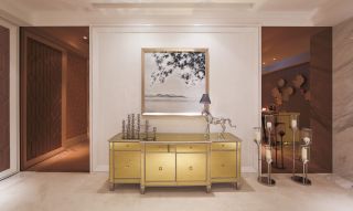 简欧式风格450平自建别墅房间装饰柜设计图片