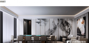 纳帕溪谷1000㎡别墅新中式餐厅装修效果图
