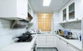 2020美式厨房设计图 2020白色美式厨房装修效果图