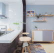 北欧风格83平米两居厨房吧台设计图片
