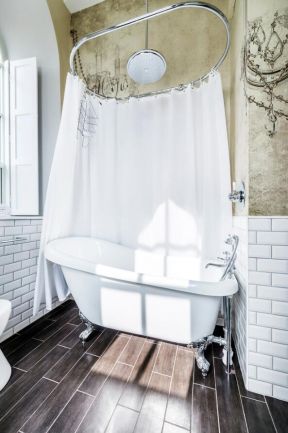 2020卫生间浴帘杆效果图 小卫生间浴帘 卫生间浴帘图片设计