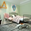 103平米北欧风格二居室卧室单人床装修效果图