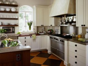 2023小法式风格别墅厨房高档橱柜设计图片