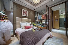 128平米现代简约风格新家卧室装修效果图片
