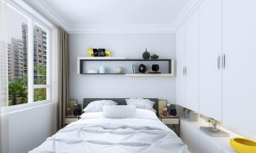 朗诗里程95㎡三居室现代风格卧室装修效果图