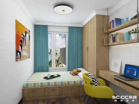 中央大街两居86平现代风格小卧室榻榻米设计图片