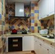 美式风格家用厨房背景墙颜色搭配设计效果图