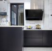 家用厨房黑色橱柜装潢设计效果图片