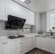 白色欧式风格家用厨房壁柜设计效果图