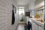 欧式风格长方形家用厨房设计实景图