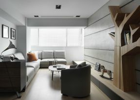 现代风格房屋时尚客厅白色简单装修图