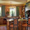 2023美式古典风格厨房吧台设计图片