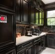 2023创意个性化黑色系厨房整体橱柜设计图片