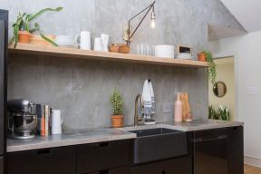2020家庭装修小厨房效果图片 北欧工业风格 