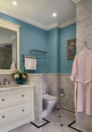 简约欧式风格家庭卫生间装修设计图欣赏