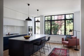 2023现代北欧风格自建别墅厨房窗户设计图片