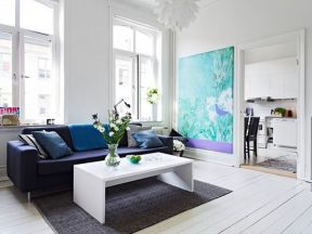 北欧风格65平两居室客厅沙发家装图片