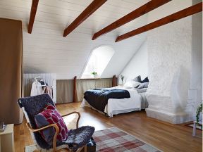 75平米北欧风格二居阁楼卧室设计图片
