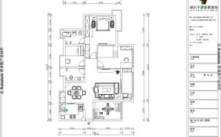 100平方米两室两厅住宅户型图