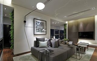 现代风格253平米跃层客厅壁灯设计图片