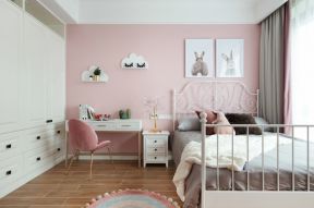粉色儿童房图片 2020粉色儿童房背景墙装修效果图