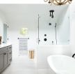 北欧风格7平米卫生间玻璃淋浴房设计图片