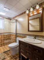美式风格住宅卫生间浴室柜装修设计图片