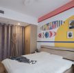 北欧简约家装卧室床头创意背景墙设计效果图