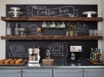 2023北欧风格家装厨房个性黑板背景墙设计图片