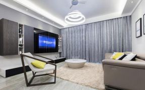 现代时尚房屋客厅地毯装饰设计效果图