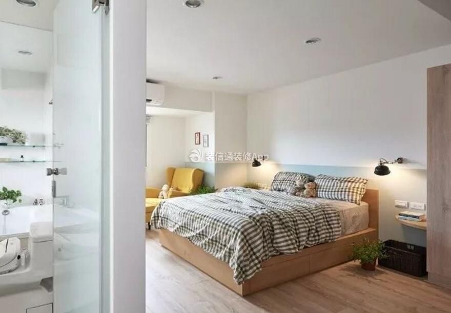 日式新房卧室床头壁灯装潢装修设计效果图