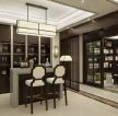 新中式风格140㎡三居家庭吧台设计效果图片
