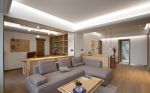 日式新房客厅布艺沙发装修设计实景图2023