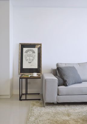 现代北欧风格三居室家庭客厅沙发装修图片