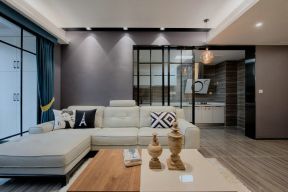 现代简约风格92㎡二居客厅沙发设计图片
