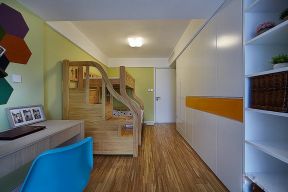 简单儿童房室内高低床设计装潢效果图