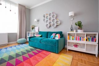 2023温馨家庭儿童休闲房间布艺沙发图片